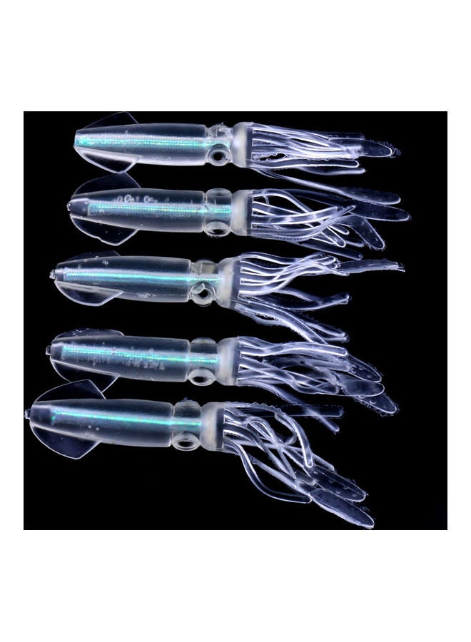 Generic - 5Pcs Glow in The Dark Luminous Artificial Soft Bait Squid Style Fishing Lure 20 x 10 x 20cm - Image 1