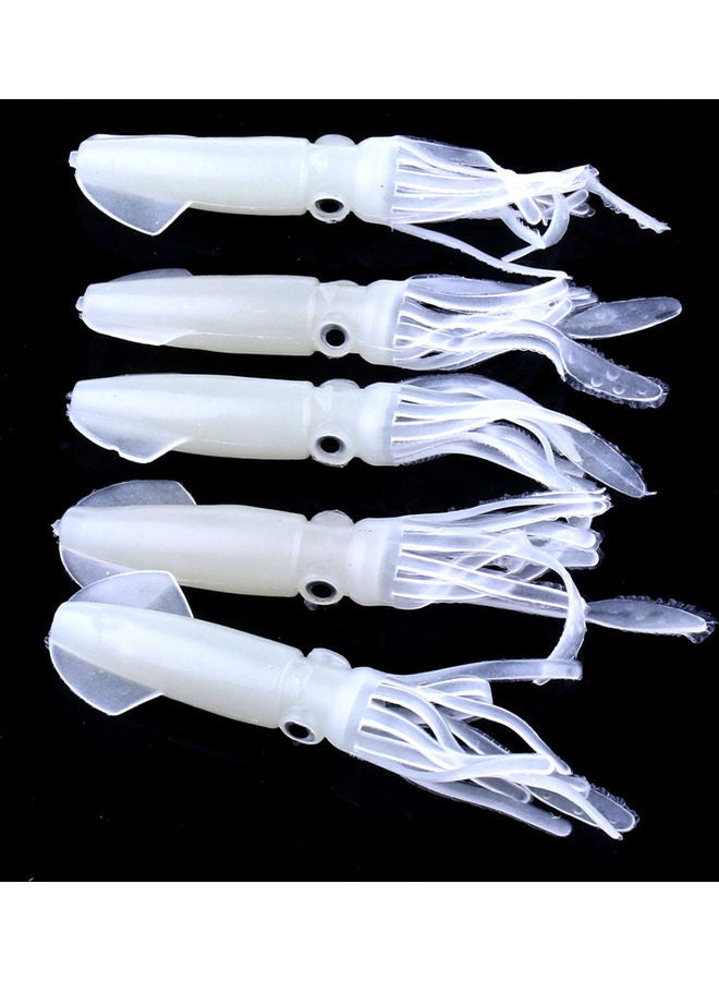 Generic - 5Pcs Glow in The Dark Luminous Artificial Soft Bait Squid Style Fishing Lure 20 x 10 x 20cm - Image 1
