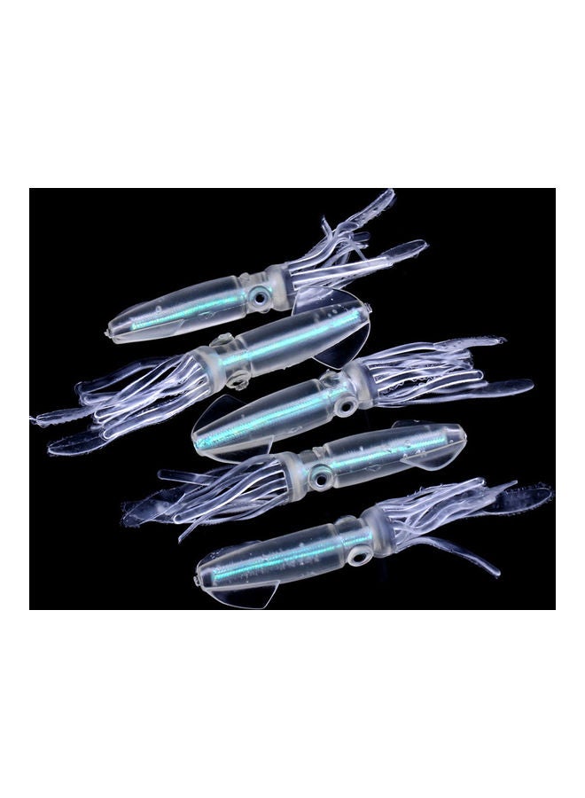 Generic - 5Pcs Glow in The Dark Luminous Artificial Soft Bait Squid Style Fishing Lure 20 x 10 x 20cm - Image 1