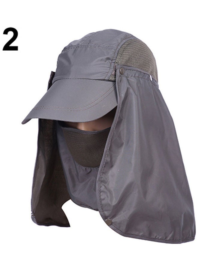 Generic Camping Hiking Fishing Outdoor Big Wide Brim Face Neck Cover Flap Sun Hat Cap 20 x 10 x 20cm - Image 1
