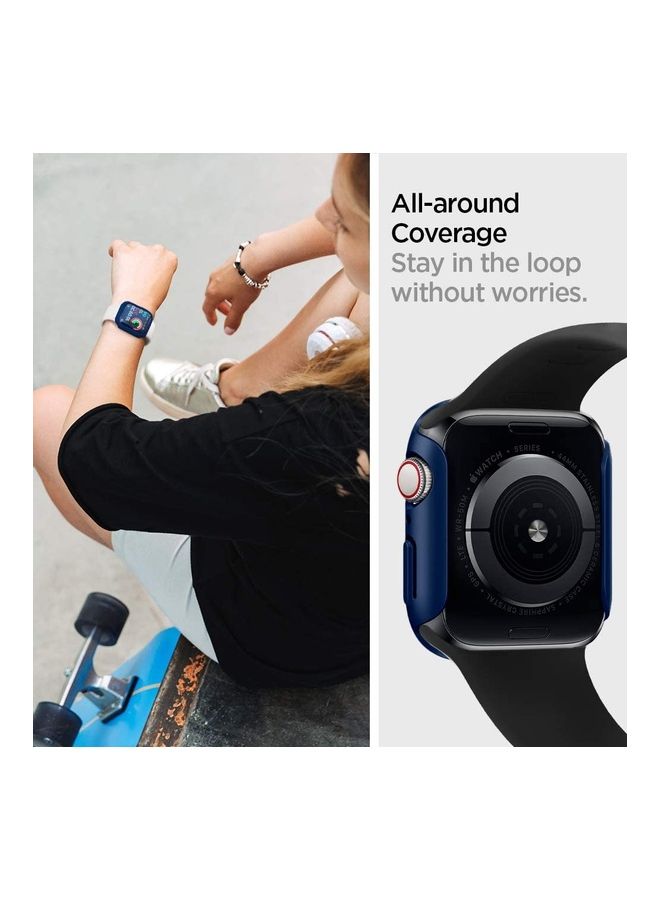 Spigen - Thin Fit Case For Apple Watch Series 6/SE/5/4 Metallic Blue - Image 1