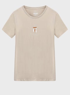 SEMIR Graphic T-Shirt Beige-khaki 