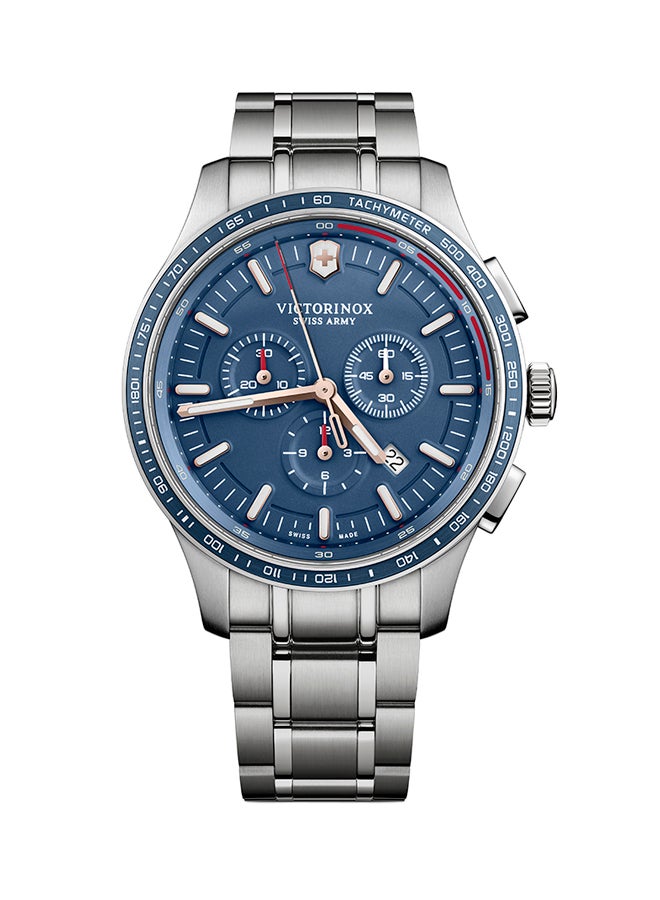 Victorinox men Water Resistant Chronograph Wrist Watch 241817 - 44 mm - Silver  - Image 1