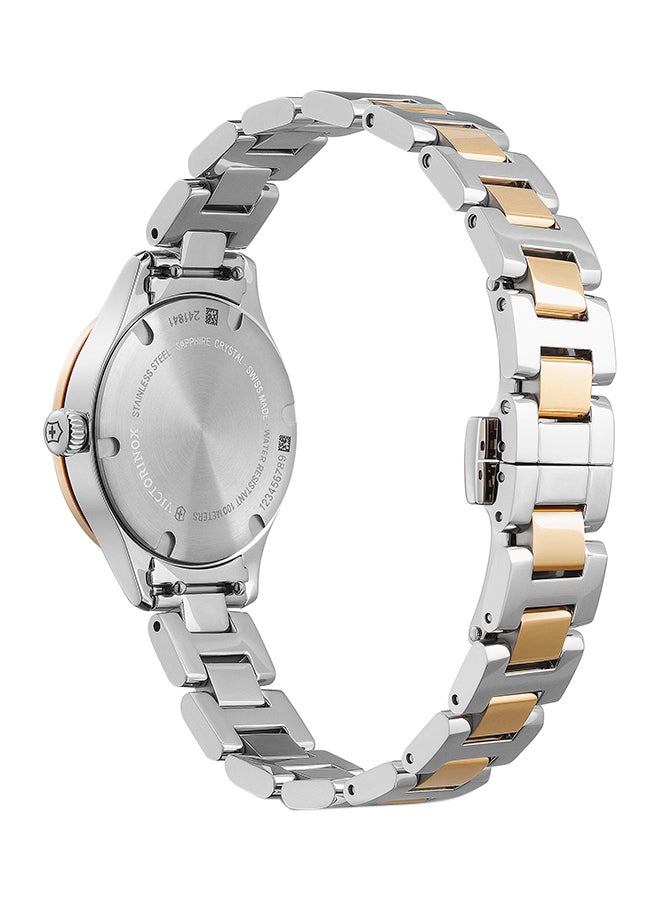 Victorinox women Water Resistant Analog Wrist Watch 241841 - 28 mm - Silver/Gold - Image 4