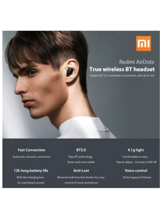 Xiaomi - AirDots True Wireless In-Ear Headphones With Charging Case Black - Image 1
