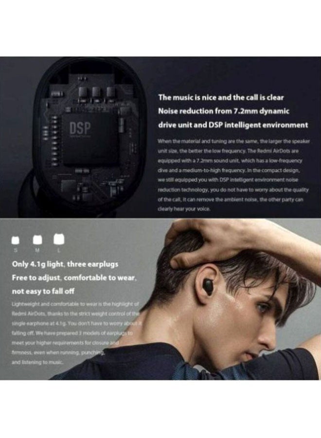Xiaomi - AirDots True Wireless In-Ear Headphones With Charging Case Black - Image 1