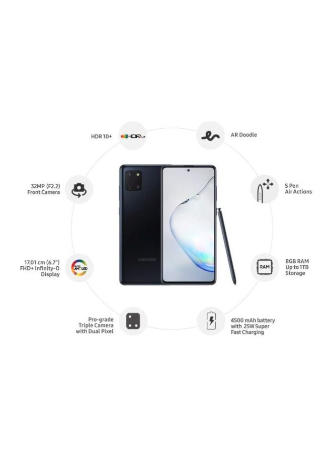 Samsung - Galaxy Note10 Lite Dual Sim Aura Black 8GB RAM 128GB 4G LTE - Image 1