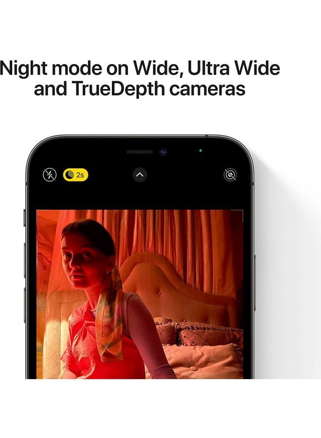 أبل - آيفون 12 برو ماكس مع فيس تايم سعة 128 جيجابايت يدعم 5G رصاصي داكن - نسخة الشرق الأوسط - Image 1