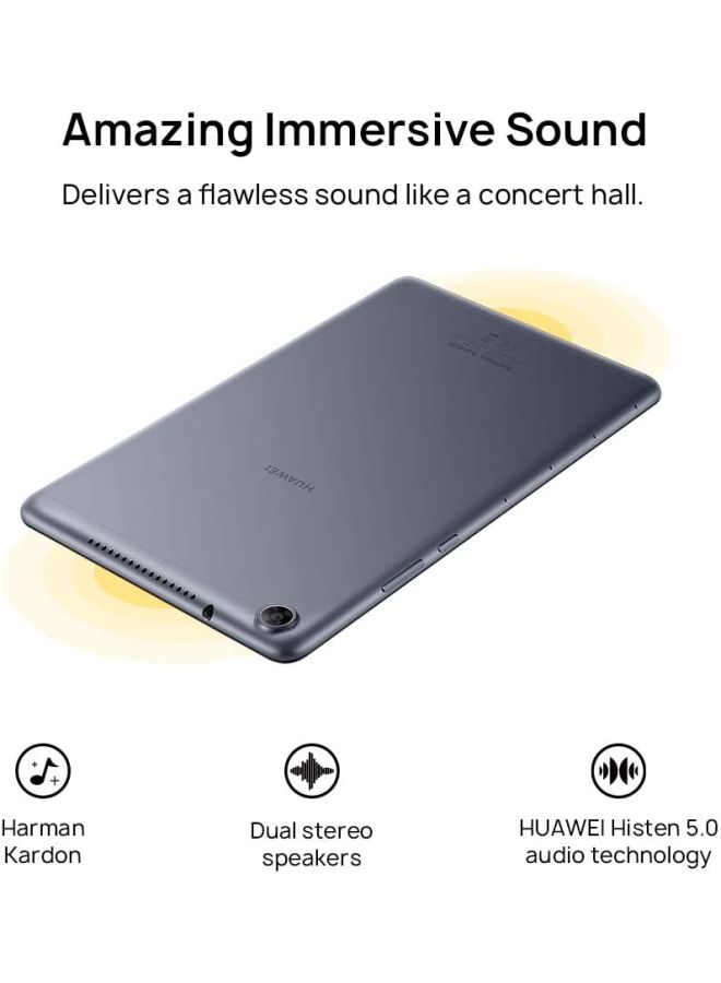 HUAWEI - MediaPad M5 Lite 8-Inch 32GB Wi-Fi 4G LTE Space Grey - Image 1