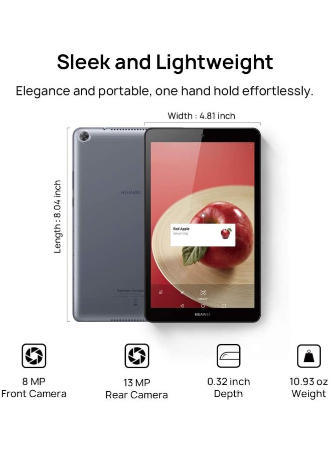 HUAWEI - MediaPad M5 Lite 8-Inch 32GB Wi-Fi 4G LTE Space Grey - Image 1
