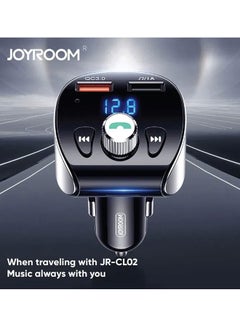 JOYROOM Fast Car Charger With FM Transmitter Modulator Black  - Image 4