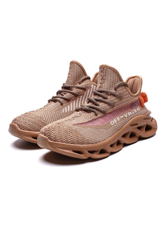 Beauenty Hemp Sole Flying Weaving Running Shoes Brown - Image 1