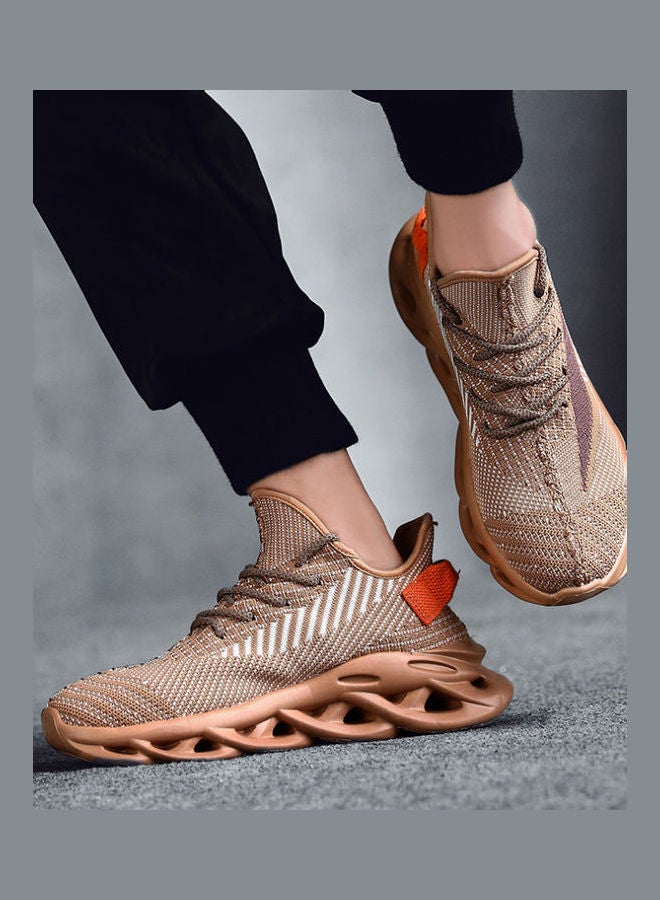 Beauenty Hemp Sole Flying Weaving Running Shoes Brown - Image 5