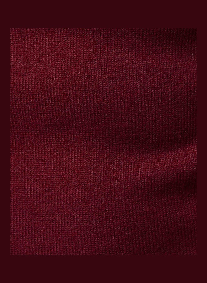 Generic - High Collar Pullover Red Wine - Image 1