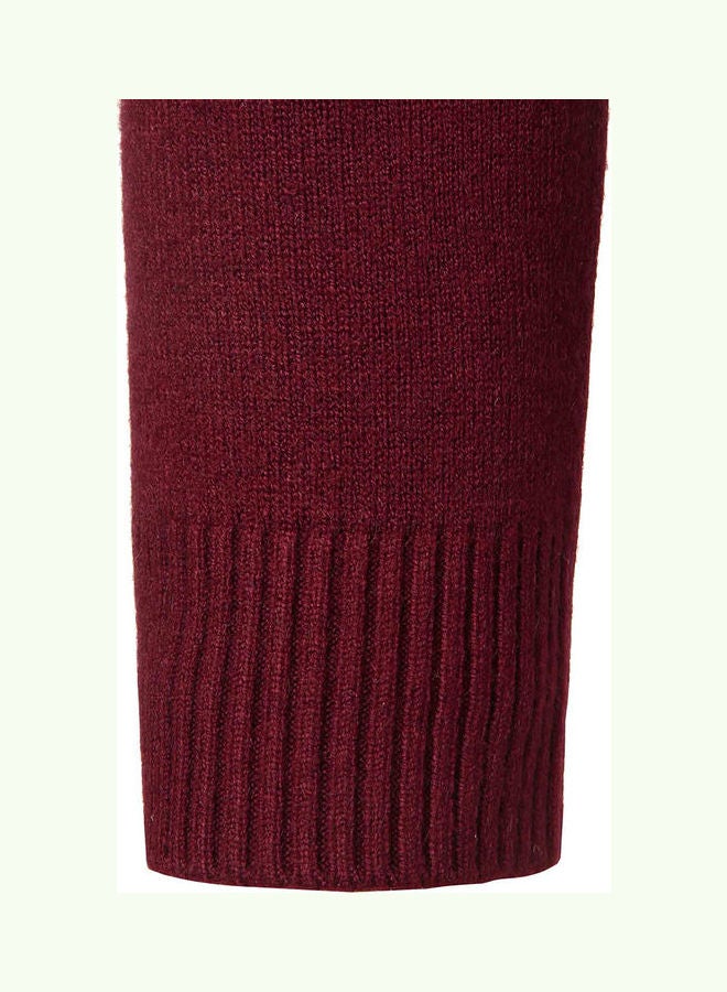 Generic - High Collar Pullover Red Wine - Image 1