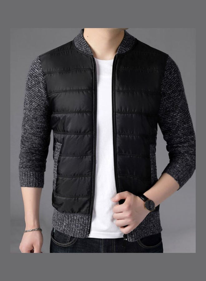 Stand Collar Jacket dark gray - Image 1