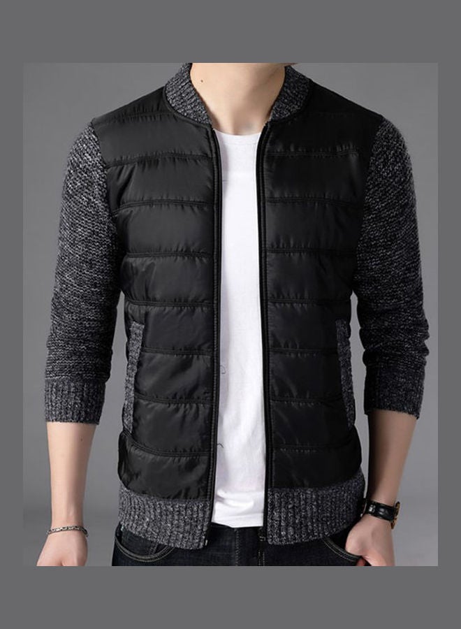 Stand Collar Jacket dark gray - Image 2