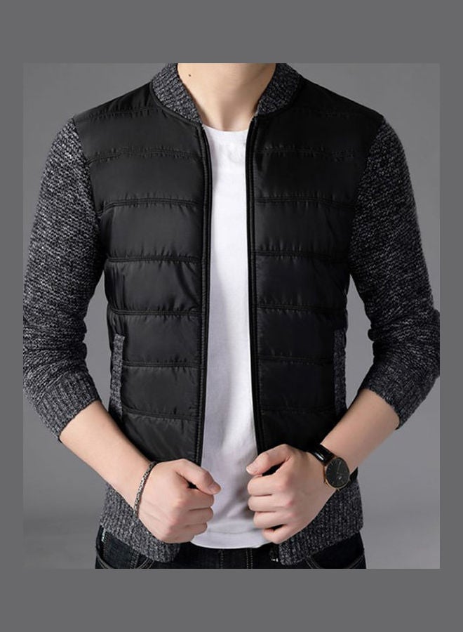 Stand Collar Jacket dark gray - Image 3