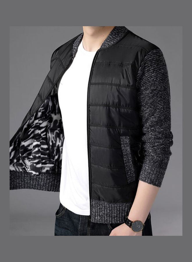 Stand Collar Jacket dark gray - Image 4