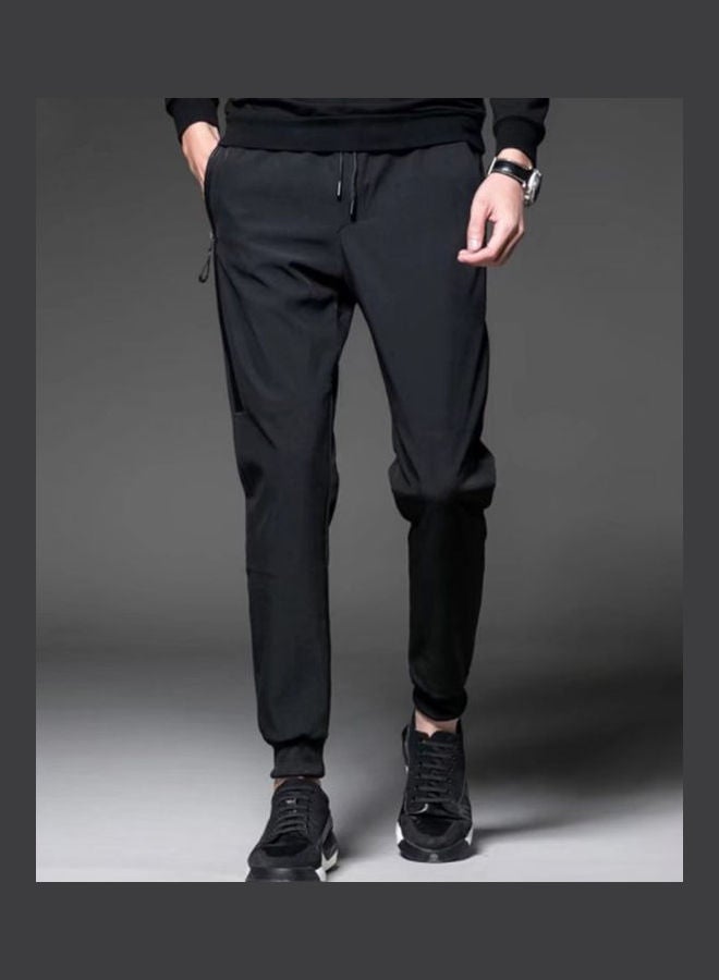 Drawstring Slim Pants Black  - Image 2