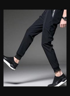 Generic Drawstring Slim Pants Black  - Image 2