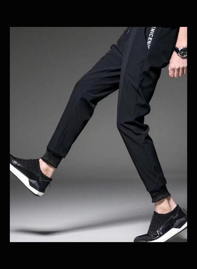 Drawstring Slim Pants Black  - Image 4