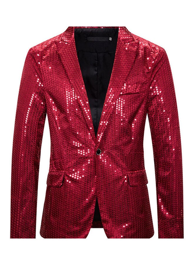 Sequins Coat Red  - Image 1