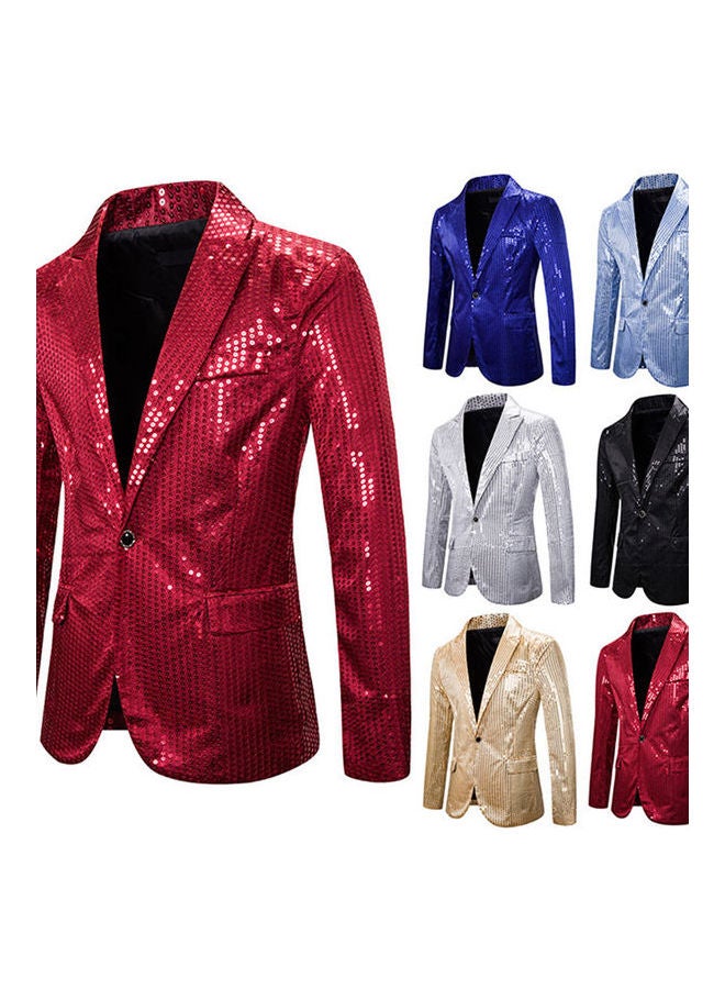 Sequins Coat Red  - Image 3