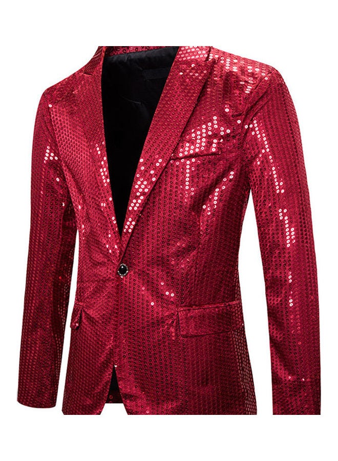 Sequins Coat Red  - Image 4