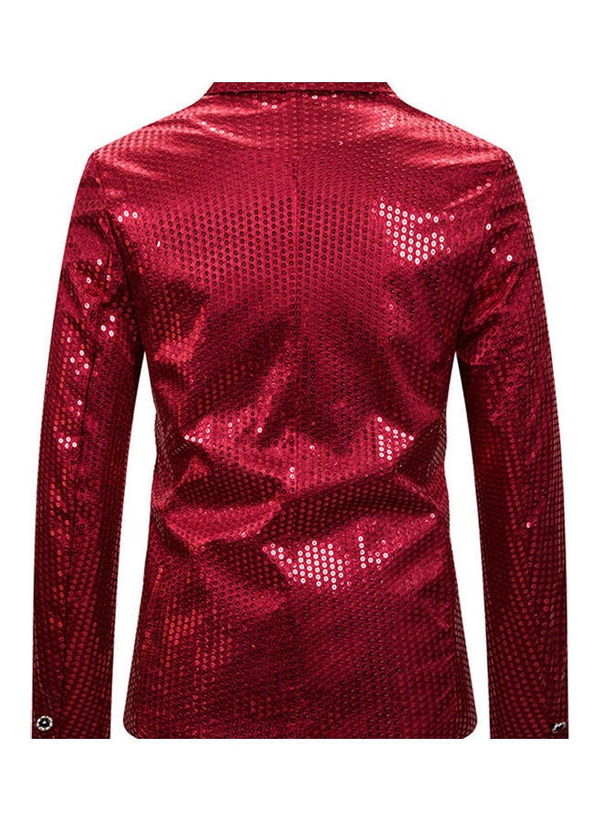 Sequins Coat Red  - Image 5
