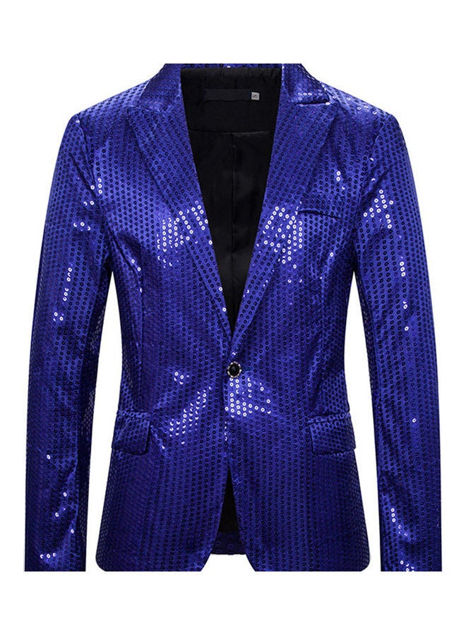 Sequins Coat Royal Blue  - Image 1