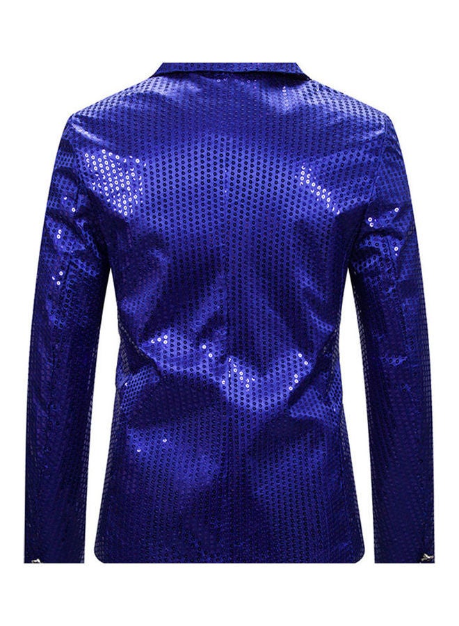Sequins Coat Royal Blue  - Image 5