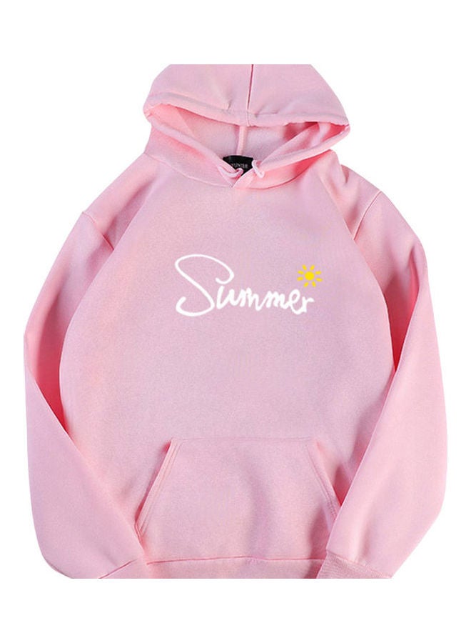 Loose Pullover Hoodie Pink  - Image 1