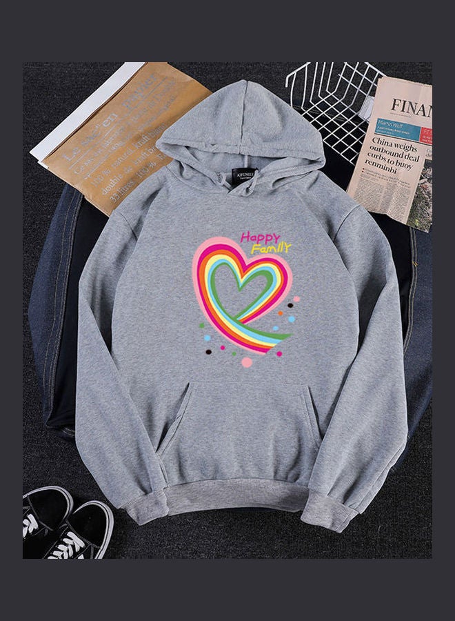 Riverdale Fleece Lined Thickening Hooded Sweater Gray  - Image 3