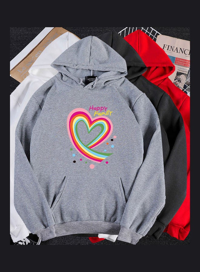 Riverdale Fleece Lined Thickening Hooded Sweater Gray  - Image 4