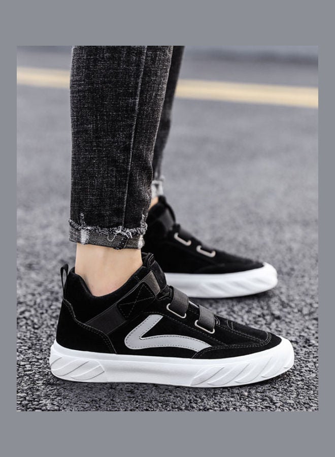 Beauenty Autumn men's shoes breathable Korean fashion high top board shoes men's sports and leisure fashion shoes black  - Image 4