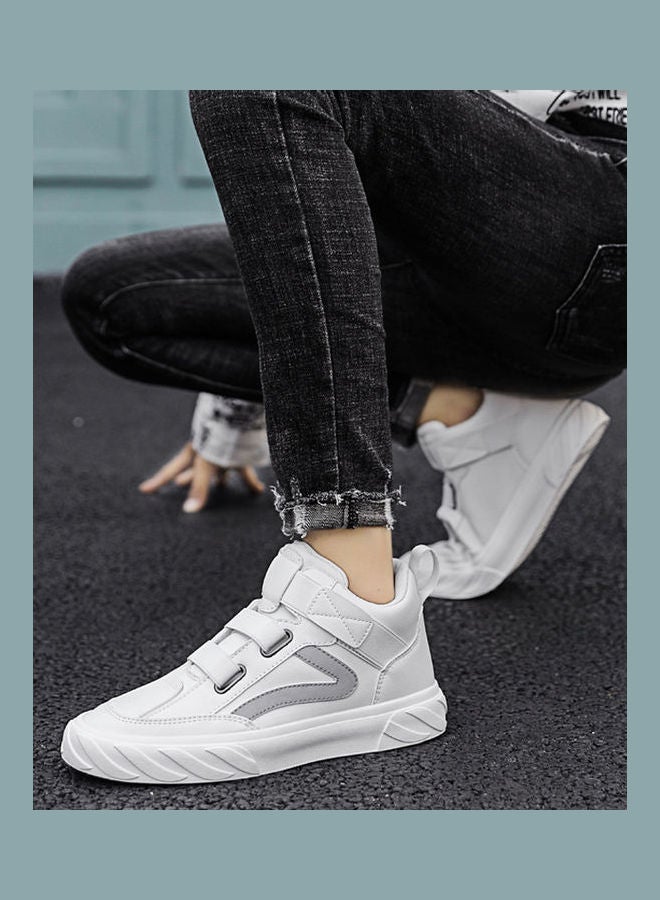 Beauenty Autumn high top breathable Korean men's shoes Xiaobai versatile casual board shoes white shoes white  - Image 3