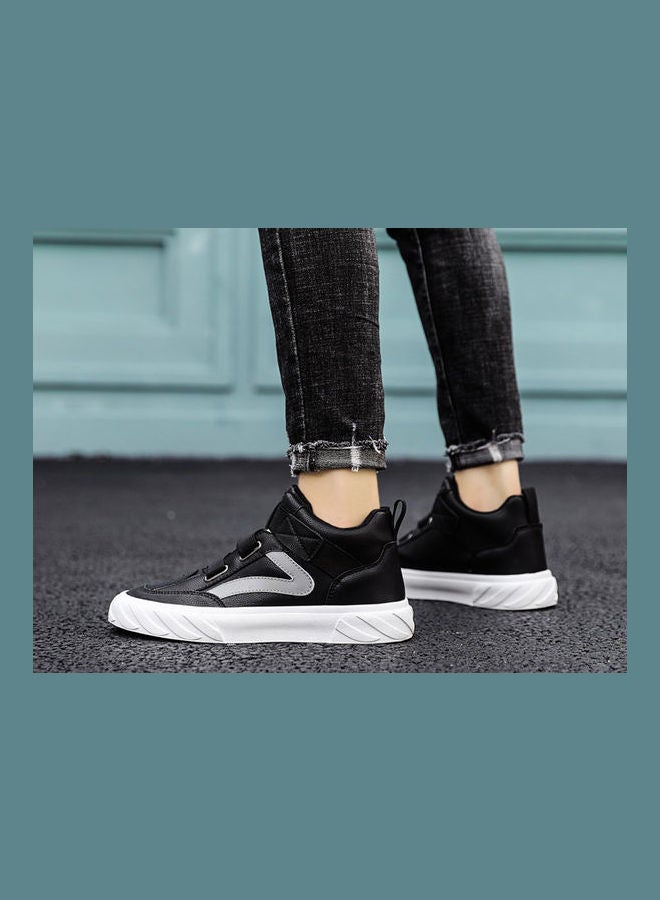 Beauenty Autumn High Top Breathable Korean Xiaobai Versatile Casual Board Shoes black  - Image 3