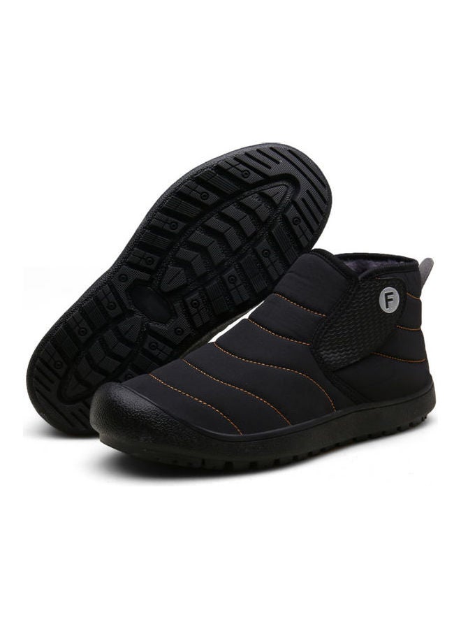Beauenty Winter Plush warm snow boots high top buckle cotton shoes black  - Image 2