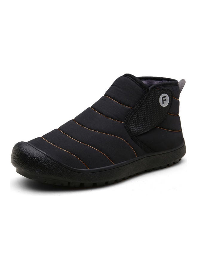 Beauenty Winter Plush warm snow boots high top buckle cotton shoes black  - Image 3