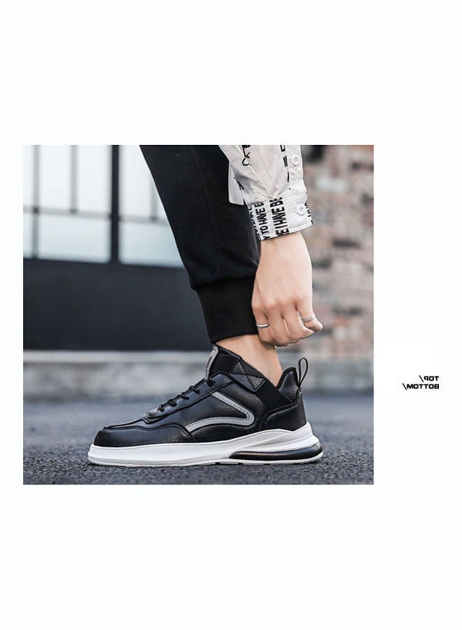 Beauenty Autumn and winter men's shoes plush and thickened casual board shoes Korean fashion sports high top cotton shoes for men black  - Image 4