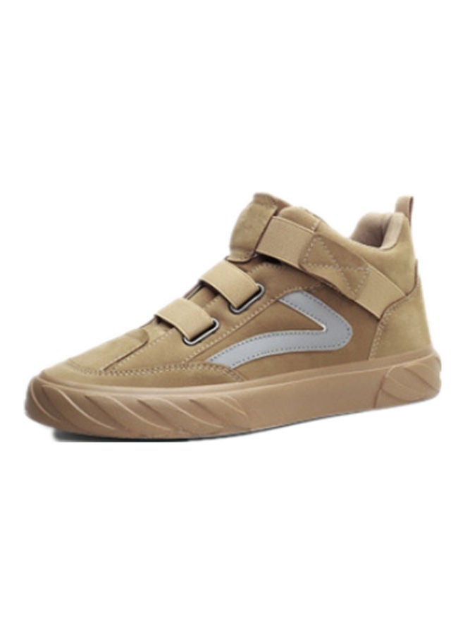 Beauenty Autumn men's shoes breathable Korean fashion high top board shoes men's sports and leisure fashion shoes brown  - Image 1