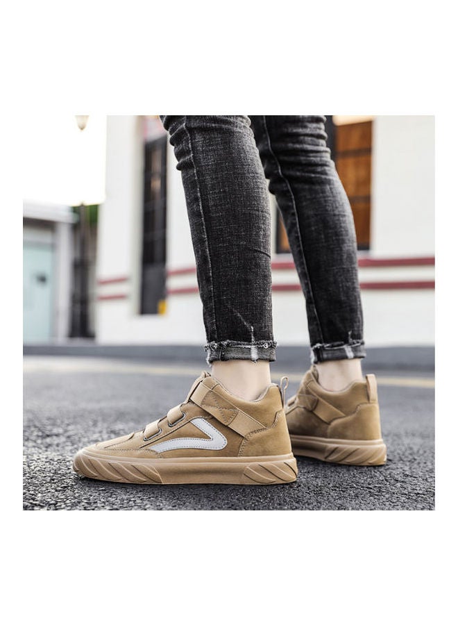 Beauenty Autumn men's shoes breathable Korean fashion high top board shoes men's sports and leisure fashion shoes brown  - Image 4