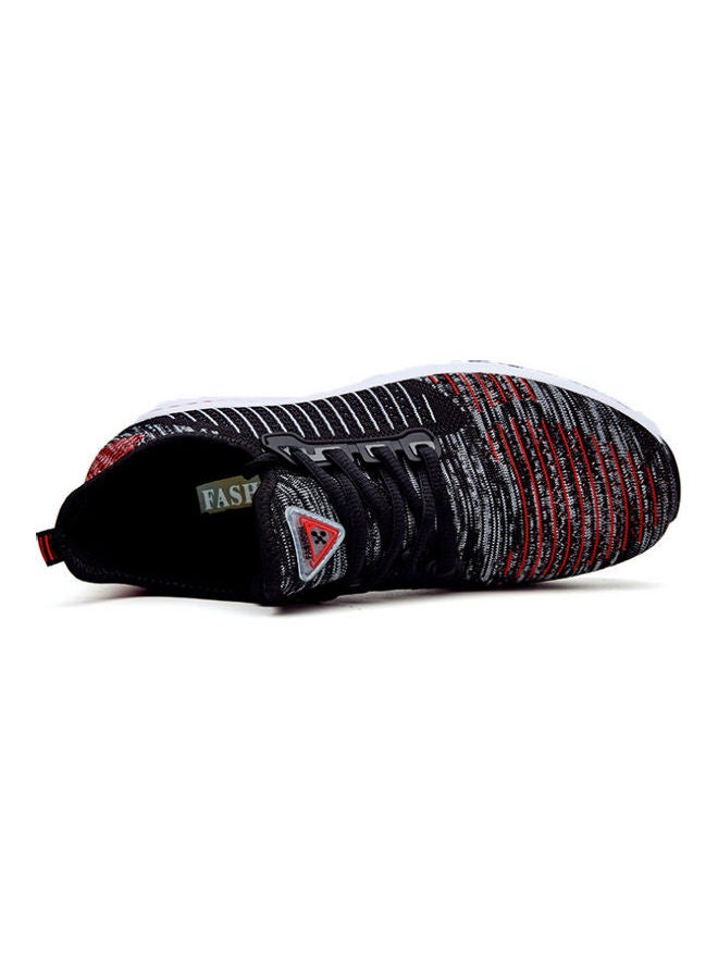 Beauenty Flying Thread Mesh Sports Woven Single Spring And Summer Wolovers' Running Shoes black+red - Image 3
