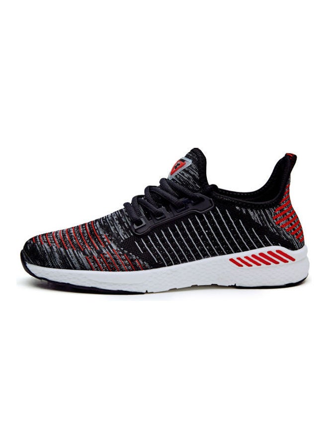 Beauenty Flying Thread Mesh Sports Woven Single Spring And Summer Wolovers' Running Shoes black+red - Image 4