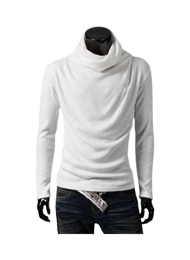 Long Sleeves Pullover White  - Image 1