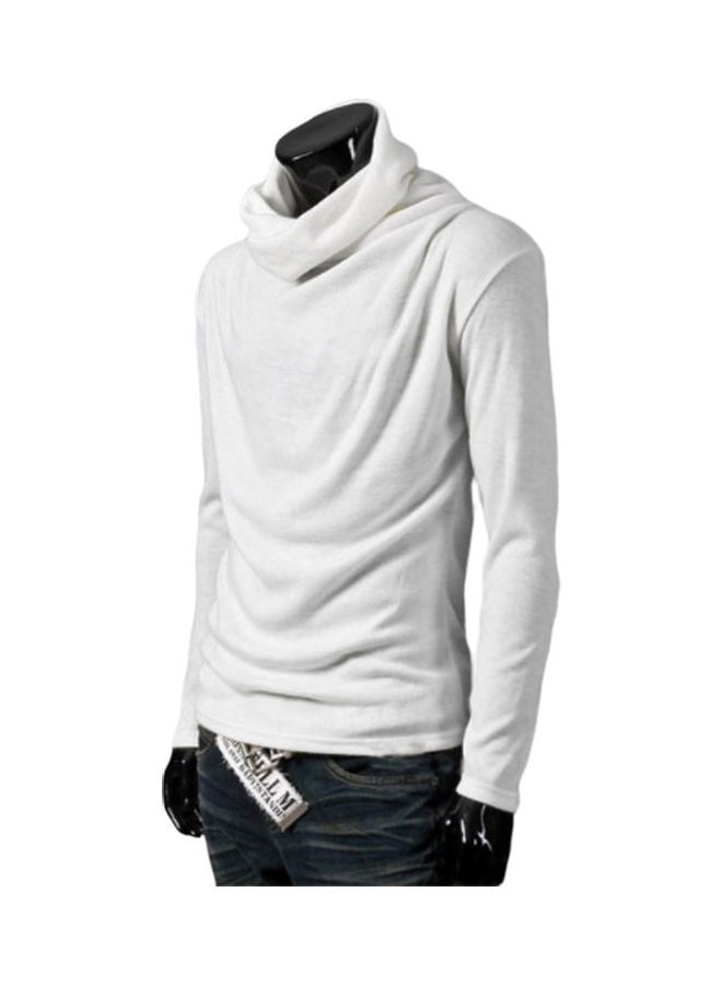 Long Sleeves Pullover White  - Image 2