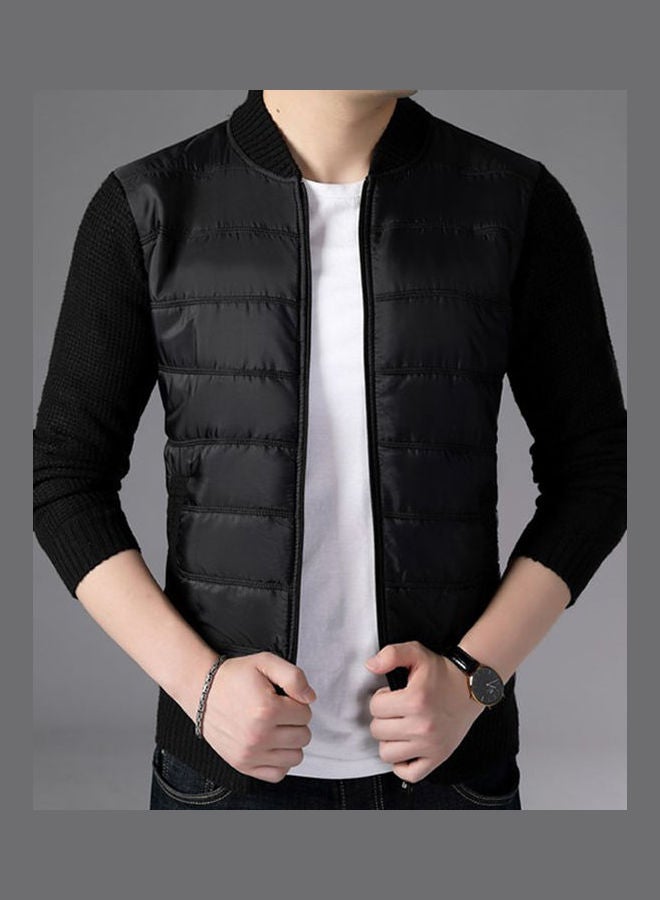 Stand Collar Jacket black  - Image 2