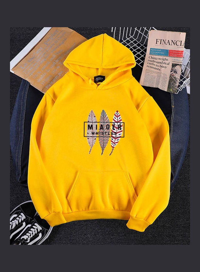 Loose Pullover Hoodie Yellow  - Image 1