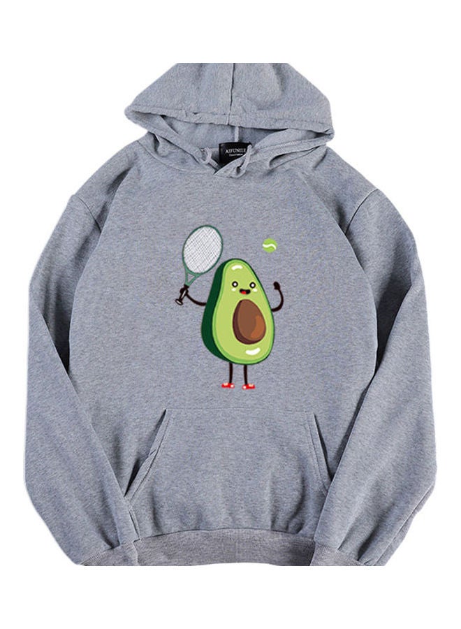 Riverdale Fleece Lined Thickening Hooded Sweater Gray  - Image 1